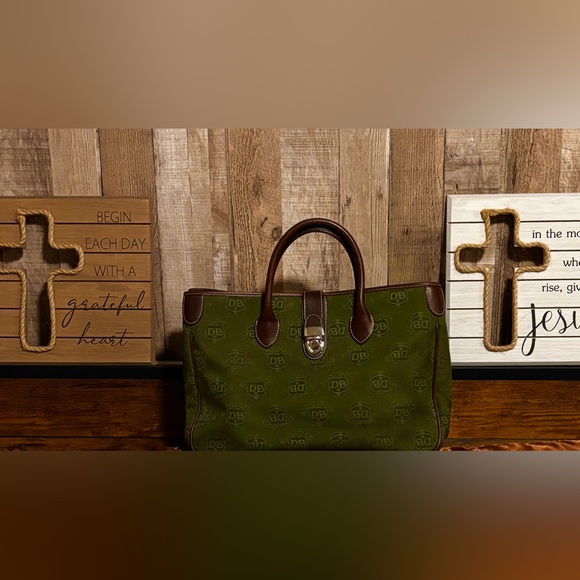 Dooney & Bourke Handbags - Dooney & Bourke Green and Brown Tote